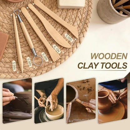 YEYETUO 27PCS Air Dry Clay Tools Kit, Basic Polymer Clay Sculpting Tools - Image 3