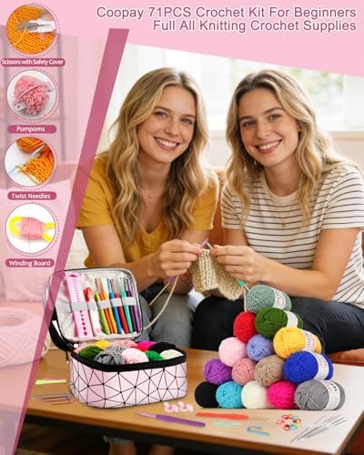 Coopay Crochet Kit for Beginner, Crochet Starter Kit with Portable Case - Image 2