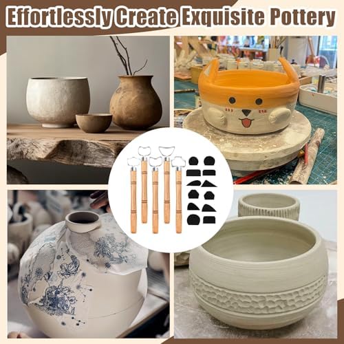 GeryVtee Pottery Mug Handle Tool Set Clay Carving Tools for Craft Projects - Image 7