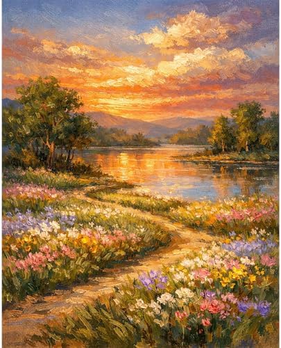Dawnsphere Sunset Paint by Numbers Kit for Adults Without Frame 16x20 in by Dawnsphere