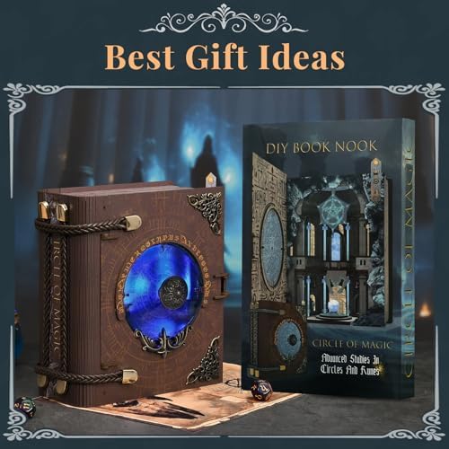 CCCDF Circle of Magic Book Nook Kit,Book Nook Magic Library with LED - Image 5