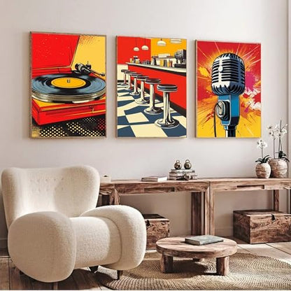 cupmod 6 Packs Vintage Paint by Numbers Kit for Adults,Retro Funny Adults Paint by Number Kits on Canvas Without Frame,Easy Acrylic Oil Painting by Numbers Kit for Home Wall Decor 9.8x13.8inch - Image 5