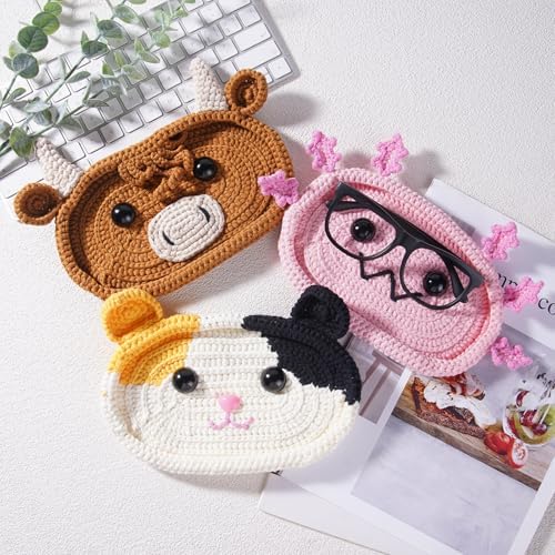 CrochetBox Snowman Eyeglass Holder Crochet Kit for Beginners, Adults - Image 2