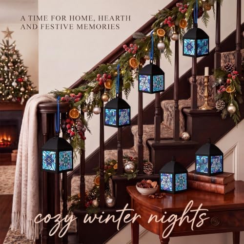 Maitys 16 Sets Winter Snowflake Paper Lantern Suncatcher Craft Kits - Image 5