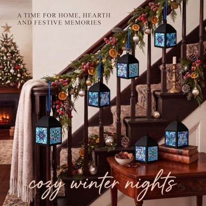 Maitys 16 Sets Winter Snowflake Paper Lantern Suncatcher Craft Kits - Image 5