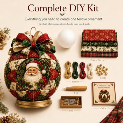 Christmas Classics Patchwork Ornament DIY Kit, Holiday Decorations，Reindeer - Image 4