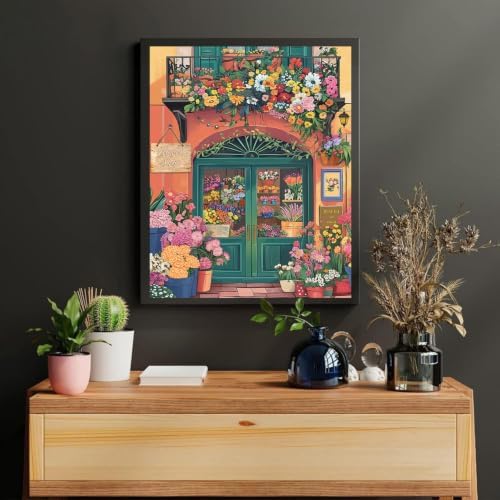 Flower Paint by Numbers Kit for Adults, DIY Oil Painting Canvas 16x20inch - Image 4
