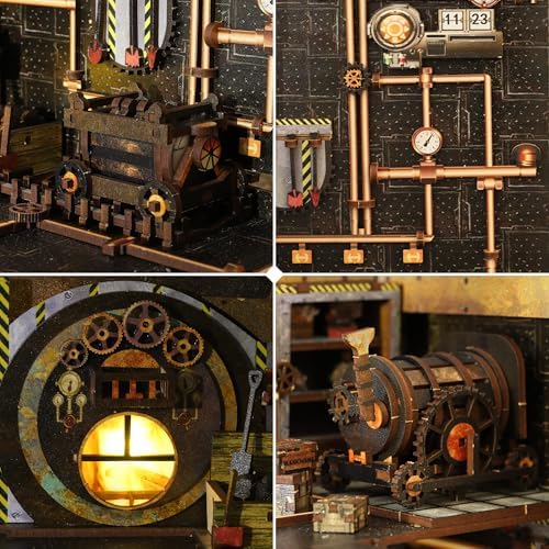 CRIOLPO Book Nook Kit - DIY Miniature House with LED Lights for Adults - Image 5