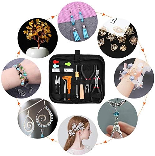 Audab Jewelry Making Kit with Tools, Wires, Charms and Findings for Jewelry Making and Repair - Image 7
