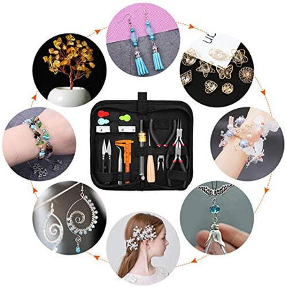Audab Jewelry Making Kit with Tools, Wires, Charms and Findings for Jewelry Making and Repair - Image 7