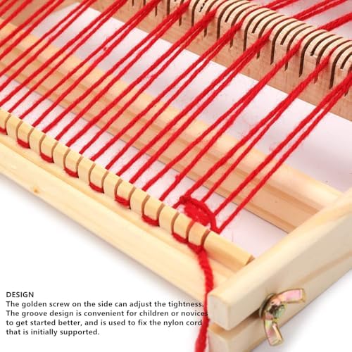 Yesland Weaving Loom Kit for Beginners - Large Wooden Frame Loom 15.6" with Shuttle, Comb & Yarn - Multi-Craft Tapestry Weaving for Kids & Adults - Image 4