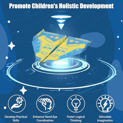 Paper Airplane Kits, Origami Kit for Kids 5-8 8-12, 12 Classic Origami Designs, 36 Sheets of Colorful Origami Paper, Crafts for Kids Activities, Airplane Gifts for Kids Ages 5-12 Boys and Girls - Image 6