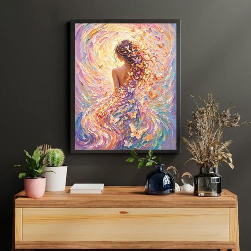 Woman Paint by Numbers Kit for Adults, DIY Oil Painting Canvas 16x20inch - Image 5