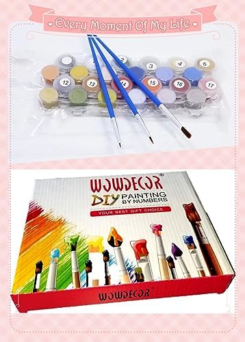 Wowdecor Paint by Numbers for Adults Beginner Kids, Number Painting - Tea Tree Flowers by Monet 40x50 cm - Wall Art Gifts (Woman, Framed) - Image 5