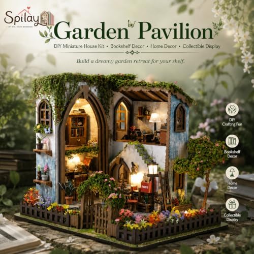 Spilay DIY Miniature House Kit for Adults, Garden Dollhouse Building Kit - Image 3