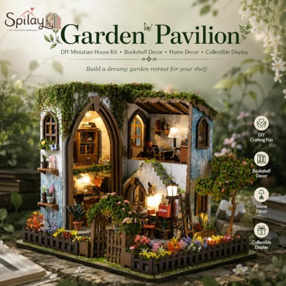 Spilay DIY Miniature House Kit for Adults, Garden Dollhouse Building Kit - Image 3