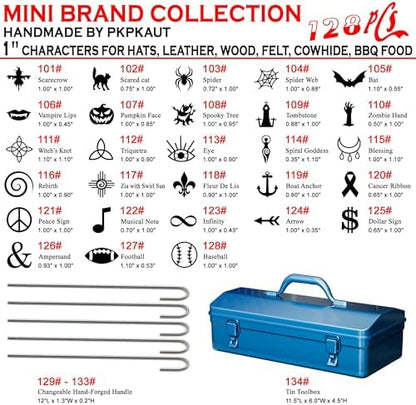128Pcs 1" Custom Branding Iron for Wood, Leather Branding Stamp Kit - Image 5
