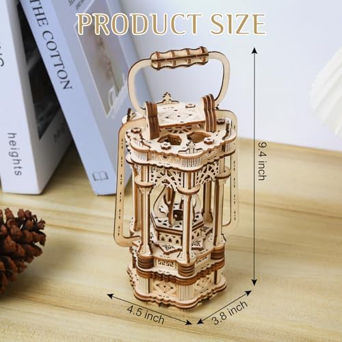 3D Wooden Puzzle for Adults, DIY Lantern Model Kit - Image 2