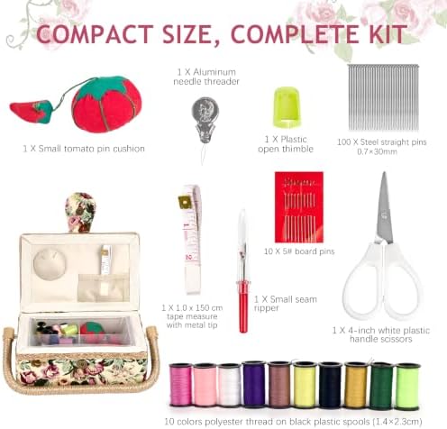 MKNZOME Sewing Box with Supplies Kit for Women, Complete Accessories - Image 2