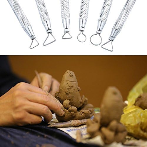 COMIART 6 PCS Sludge Pottery Clay Scraper Clay Sculpting Modelling Tools - Image 6