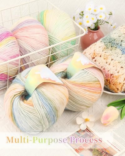Coopay Yarn for Crocheting & Knitting, Gradient Cake Yarns (Midsummer) - Image 6