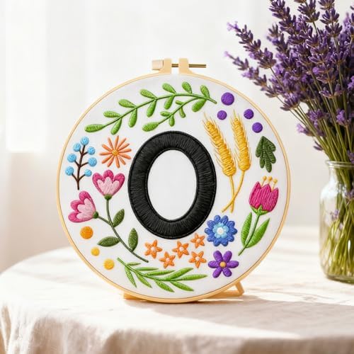 BEUNITONE 4 Set Embroidery Kit for Beginners, DIY Home Theme Pre-Stamped Pattern Needlepoint Kits for Adults with Hoop and Instruction, Funny Hand Embroidery Patterns for Cloth and Home Decor - Image 5
