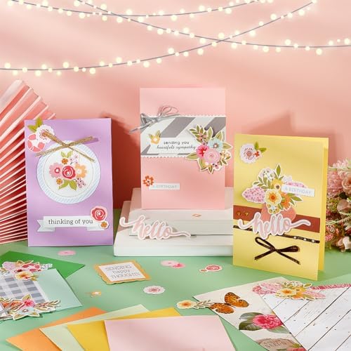AHANDMAKER Paper Card Making Kits Colorful Handmade Greeting Card Kits for Christmas Day Cards, Easter Cards Birthday Invitation, DIY Envelope & Card Making, Slightly Lighter Color - Image 4