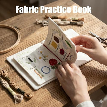 TenDawn Embroidery Stitch Book Kit, 12 Stitches, Basic Set - Image 2