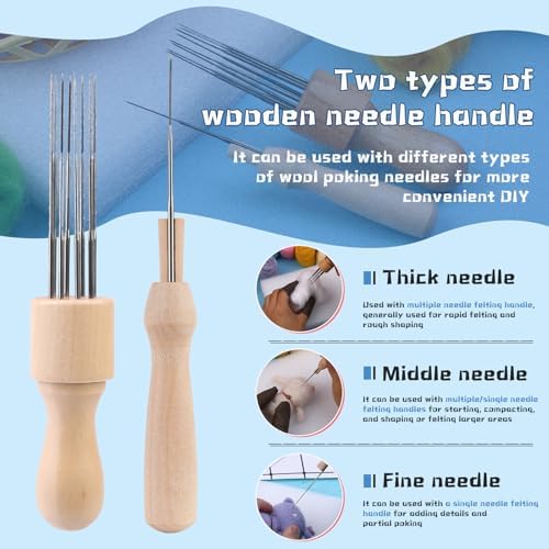 SOCNITC 70 Colors Needle Felting Kits Needle Felting Supplies with Tools - Image 4