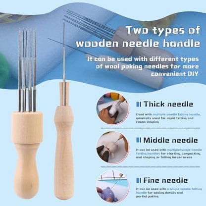 SOCNITC 70 Colors Needle Felting Kits Needle Felting Supplies with Tools - Image 4