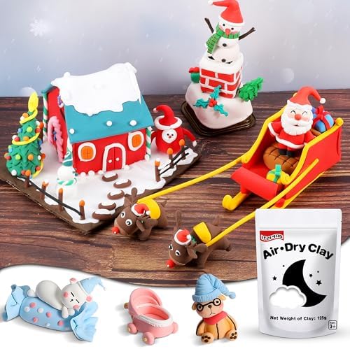ifergoo 125g White Air Dry Clay, 4.41 oz Foam Magic Modeling Clay for Kids - Image 2