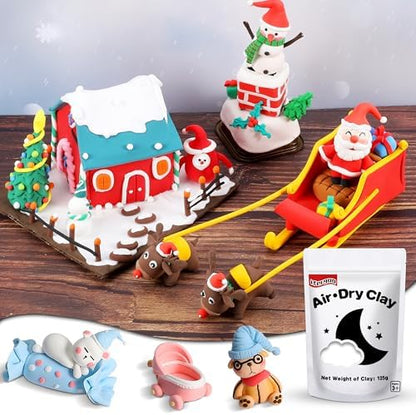 ifergoo 125g White Air Dry Clay, 4.41 oz Foam Magic Modeling Clay for Kids - Image 2