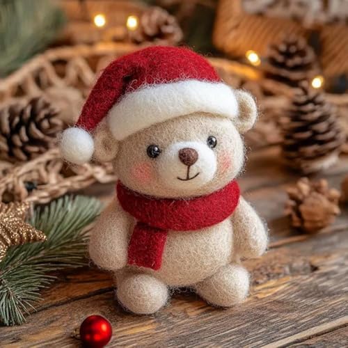 Handmade Felt Christmas Friends Collection, 2025 New Needle Felted Wool Animal Ornaments for Holiday Home Decor,Unique Xmas Tree Hanging Figurines & Stocking Stuffer Gifts for Friends Family - Image 6