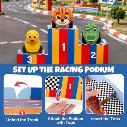 Kasfalci Air Dry Clay Kit for Kids, 12 Animal Racers Modeling Magic Clay Sculpting Set, DIY Party Favors Arts & Crafts for Kids Ages 4-12, Ultra Light & Soft, Safe & Non-Stick with Tools & Tutorials - Image 5