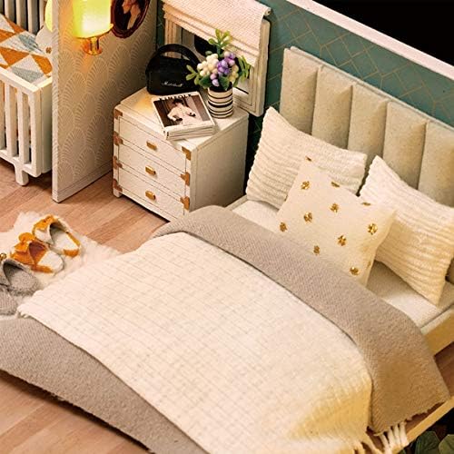 GuDoQi DIY Miniature Dollhouse Kit, Tiny House with Furniture and Music, 1:24 Scale, Great Crafts Gift for Birthday Christmas Day, Comfortable Life - Image 4