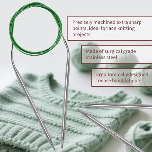 Soosui 6.5mm Circular Knitting Needles US10.5, 47 inches/120cm Curved Tail - Image 6