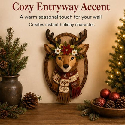 DIY Felt Santa Head Wall Decor Kit, Hanging Christmas Ornament, Fabric - Image 3