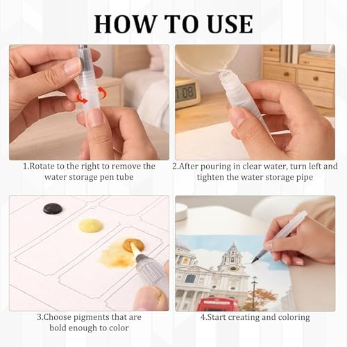 Breathly Watercolor Kit, Watercolor Workbook for Adults Beginner, Creative Stress Relief Art Sessions, Portable Painting Kit for Outdoor Sketching and Travel - Image 4