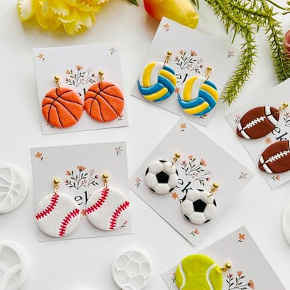 Xaekicr Sports Theme Polymer Clay Cutters Set – Multiple Shapes Clay Cutters for Polymer Molds, Clay Earring and Tools - Image 6