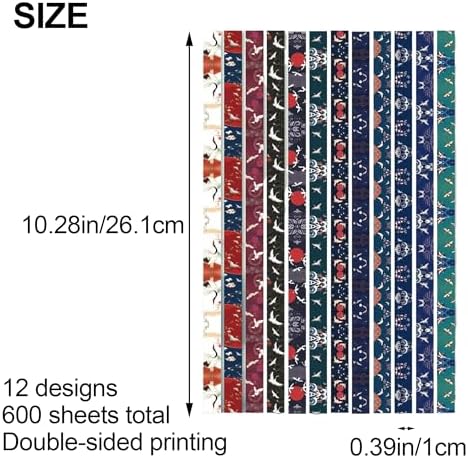 600 Sheets Paper Star Strips for DIY Hand Art Crafts, Double-Sided Printing Origami Paper for Star Jar, Wish Bottles, Home Decoration (Chinese Style) - Image 2