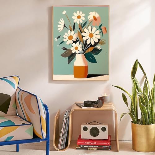 Lzyueyuan Flowers Stamped Cross Stitch Kits for Adults Beginner,Cross Stitch Ornament Kits Counted Embroidery Needlepoint Kits Home Decor 11.8X15.7inch - Image 4