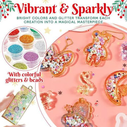 ZVLZVL DIY Resin Pendant, Jewelry Making Kit, Advanced DIY Handmade Crystal Epoxy Pendant, Resin Mold Kit- Creative Christmas Gift, Birthday Gift (1 Pack) - Image 2