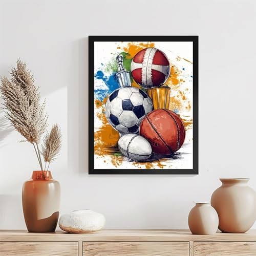 TCDZMYGS Paint by Numbers Kit for Adults Beginner,Basketball Adult Paint by Number Kits on Canvas with Frame,Graffiti Style DIY Acrylic Oil Painting by Numbers Kits for Home Wall Decor 10x12 inch - Image 2