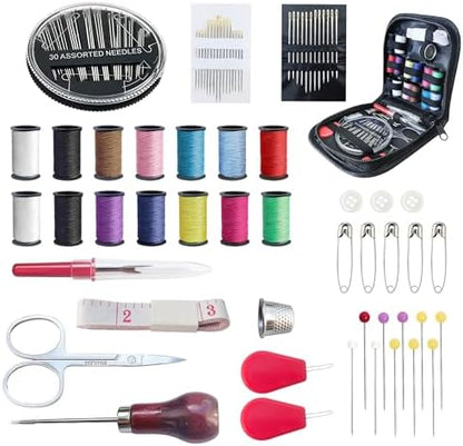 Woosuke 92Pcs Hand Sewing Kit for Adults and Beginners, Complete Needle and Thread Kit with Stainless Steel Needles, Scissors and Accessories, Ideal for Home, Travel, DIY, and Emergency Repairs by Unknown