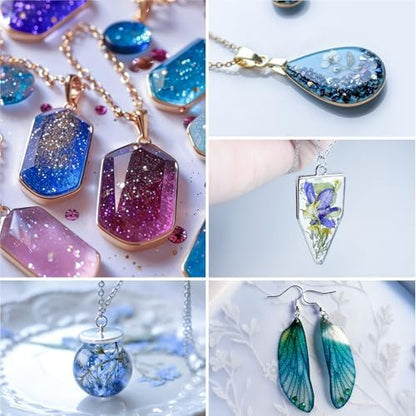 Bsrezn 200g UV Resin Kit with Large Light 18 Beads for Jewelry Making - Image 5