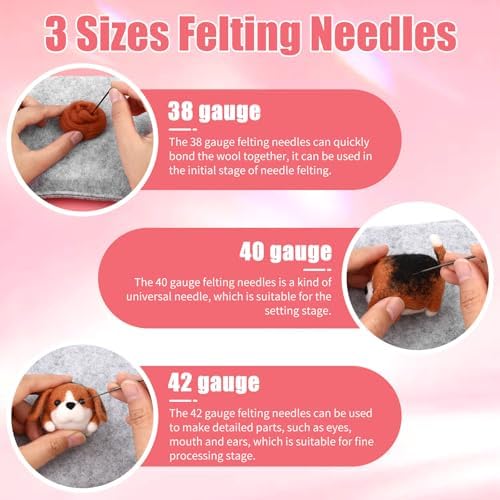 UOOU Needle Felting Kit, Wool Felting Kit with Felting Needles Supplies - Image 5
