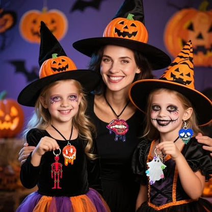 17 Pairs Dripping Halloween Resin Earring Molds with 40 Hooks for Halloween - Image 4