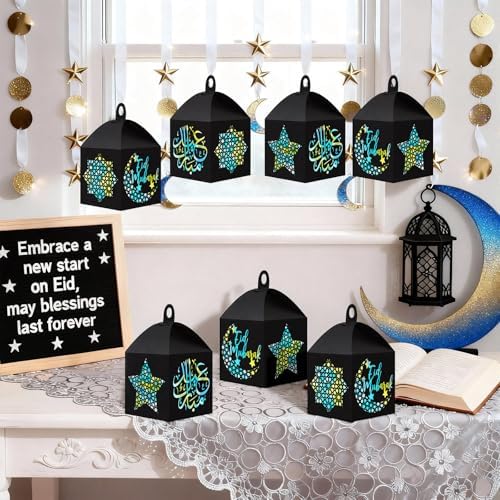 Maitys 16 Sets Eid Mubarak Paper Lantern Suncatcher Craft Kits for Adults - Image 2