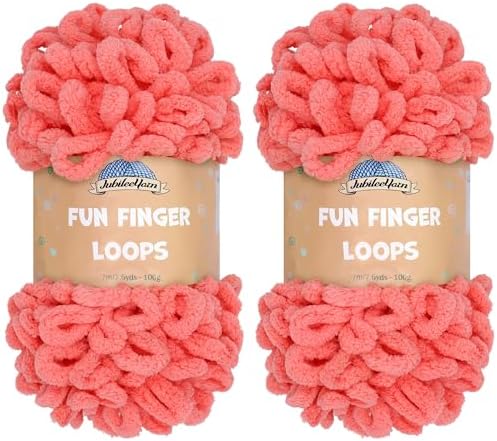 JubileeYarn Fun Finger Loops Yarn - Sherbert - 2 Skeins by BambooMN