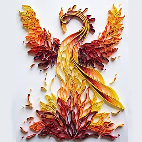 Phoenix Paper Quilling Kit Paper Quilling Adult Craft Great for DIY Craft Workshop, Home Decoration,Birthday Gift,Adult Friend interaction.It's Suitable for Adult and Craftsmen.Creative Stress Reliee by MerainMe